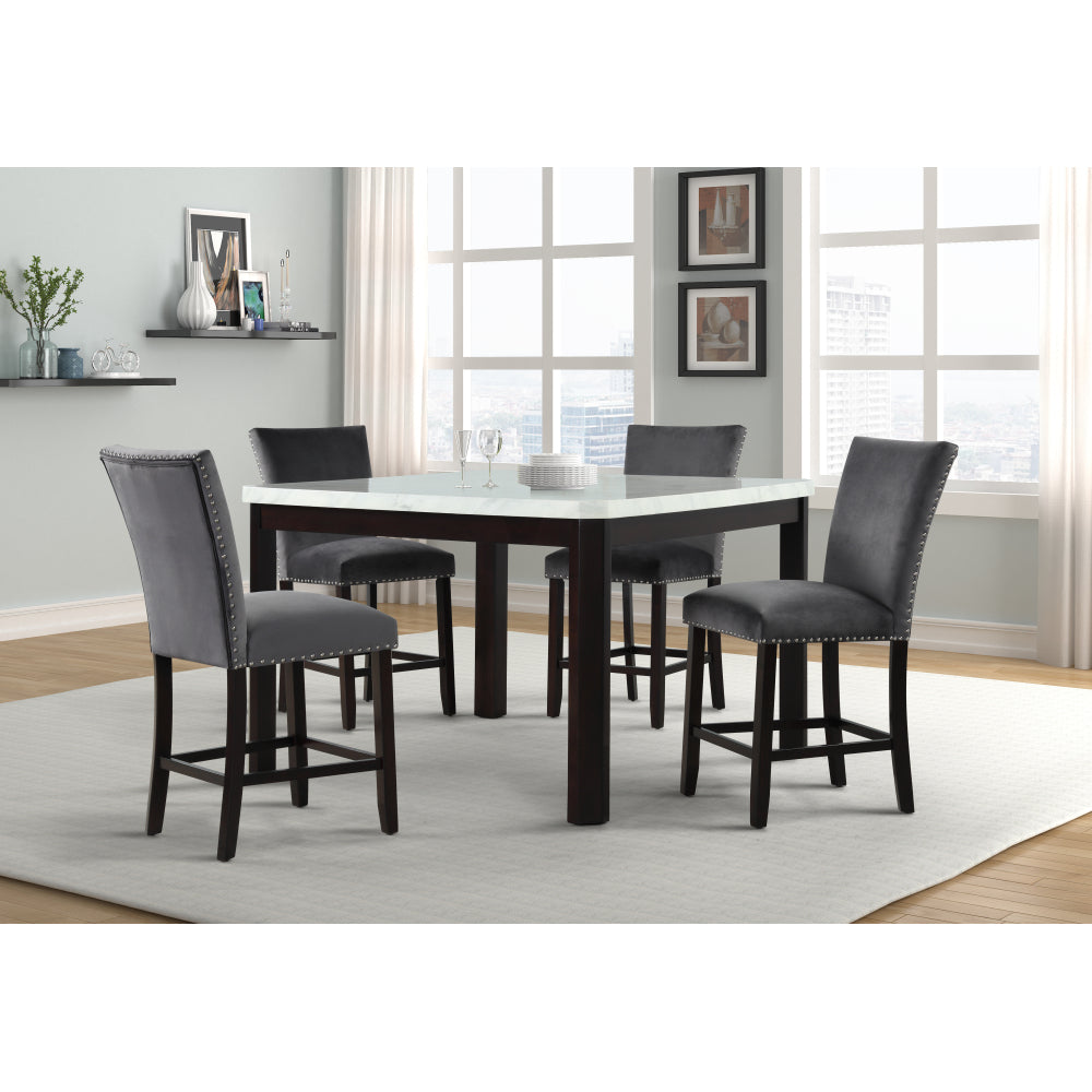 Sapphire 5pc Pub - Grey Stools