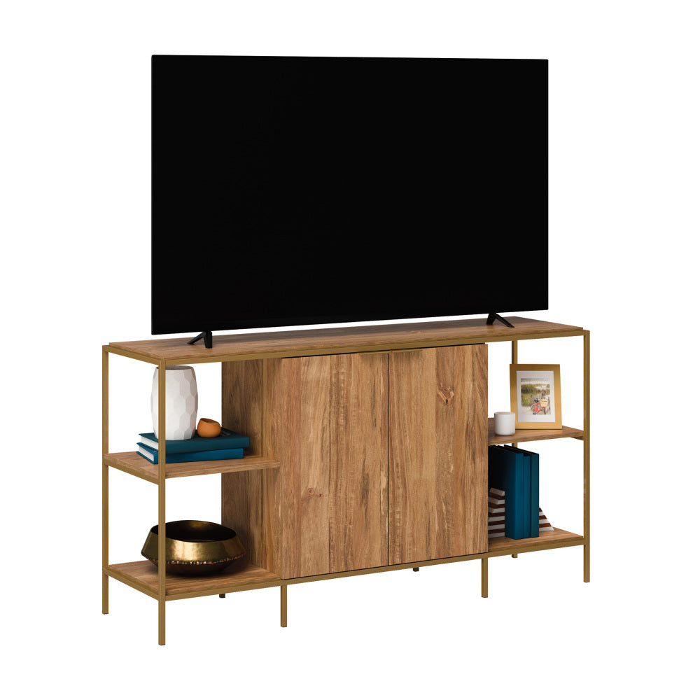 Sauder International Lux Modern TV Credenza Sindoori Mango
