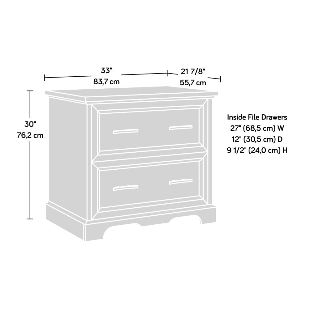 Sauder Carolina Grove 2-Drawer Lateral File Cabinet, Winter Oak Finish
