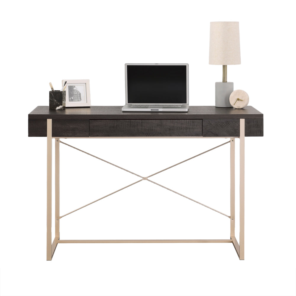 Sauder Walter Heights Engineered Wood Writing Desk in Blade Walnut
