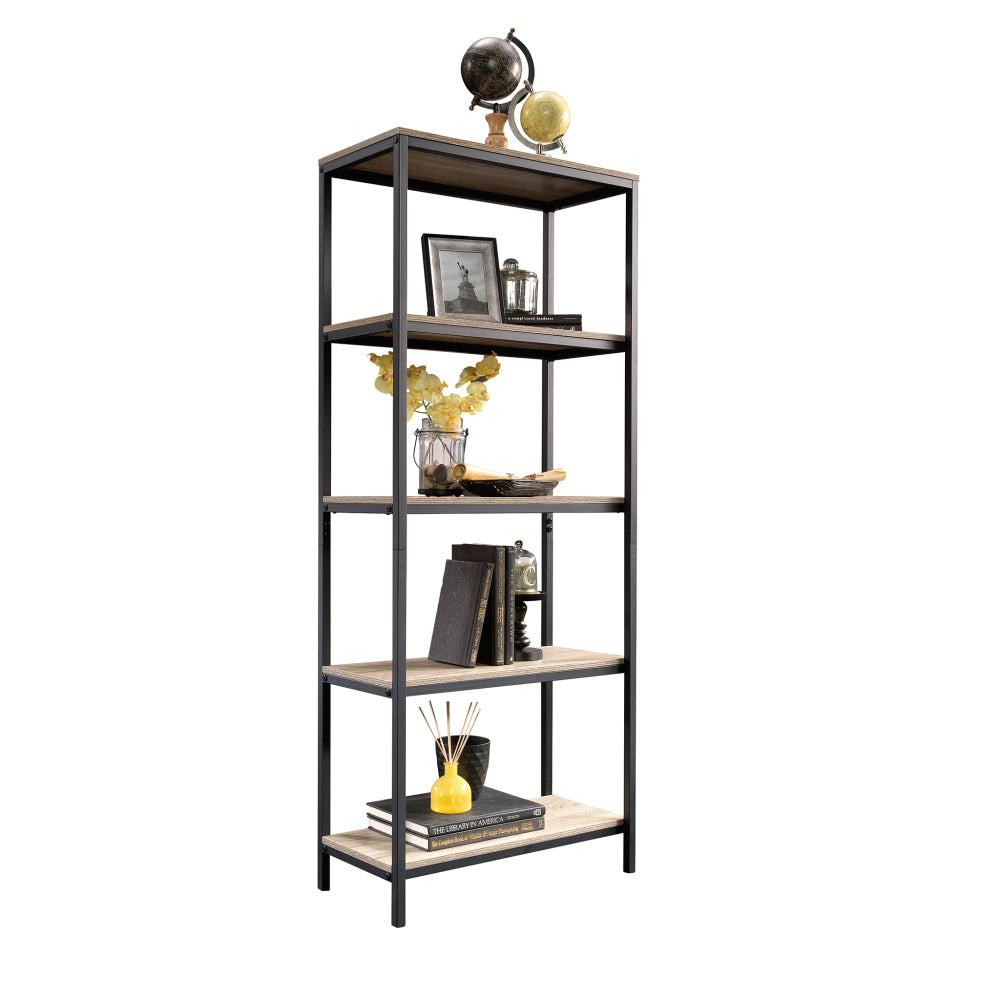 Sauder North Avenue Tall Bookcase/Bookshelf, for TVs up to 36", Charter Oak