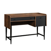 Sauder Harvey Park Modern Home Office Desk with Storage, Jet Acacia Finish