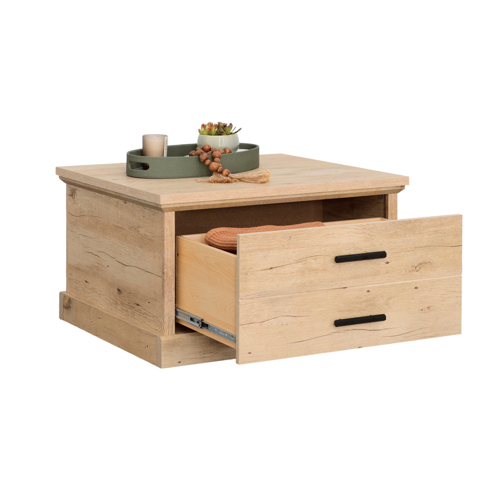 Aspen Post Storage Coffee Table Pebble Pine