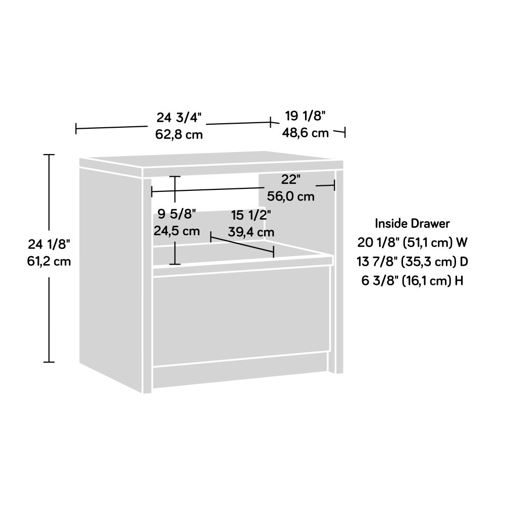 Harvey Park 1-Drawer Nightstand Pacific Maple