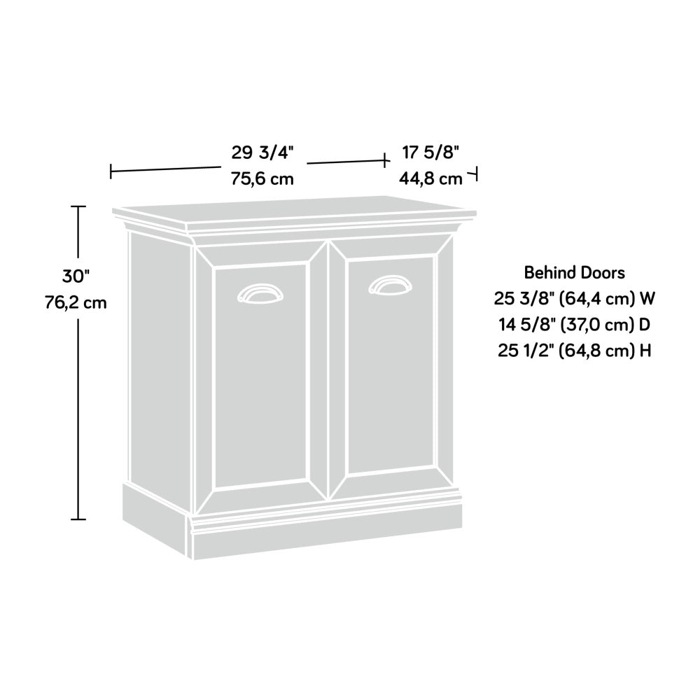 Sauder Sonnet Springs Engineered Wood Utility Stand in Pebble Pine Finish