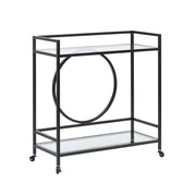 Sauder International Lux Bar Cart, Black Finish