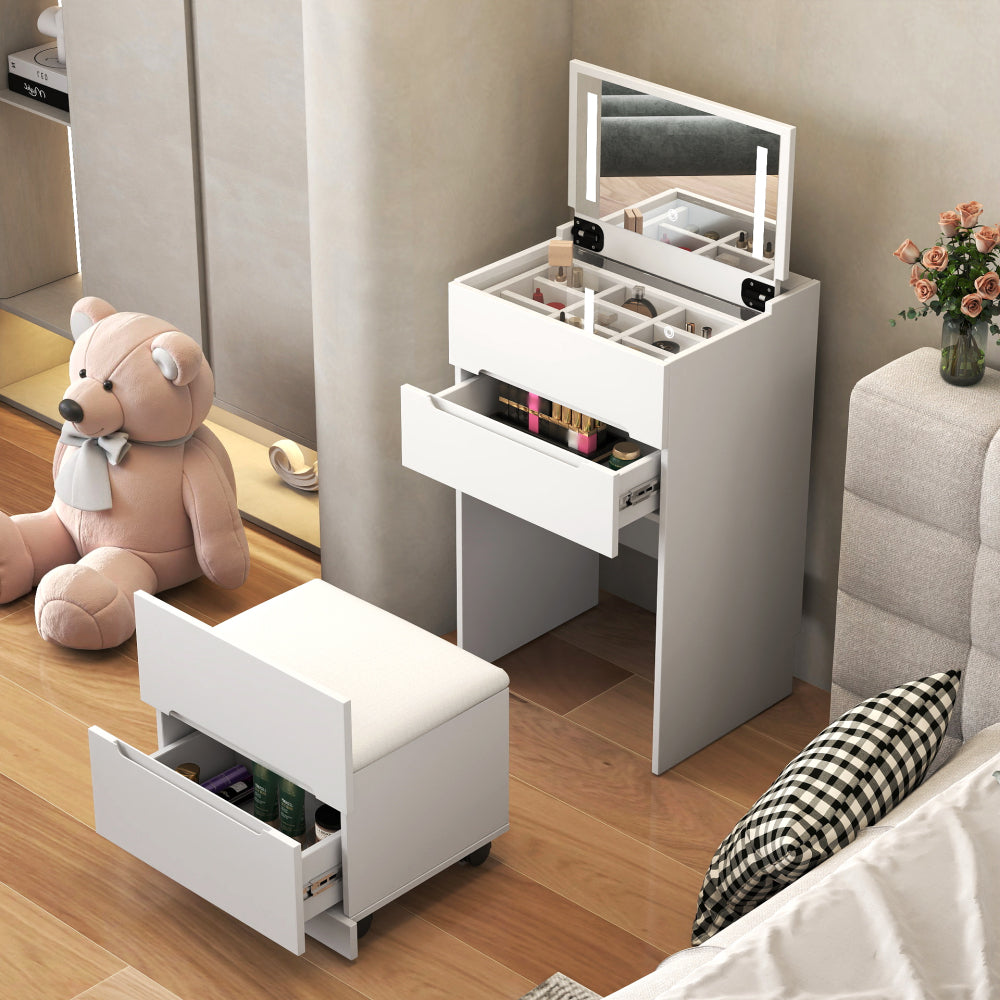 Black modern simple hair desk, multi-layer storage, large storage space