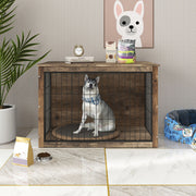 Dog Crate Furniture ,Wooden Dog Crate with Double Doors, Dog Furniture, Indoor Dog Kennel,