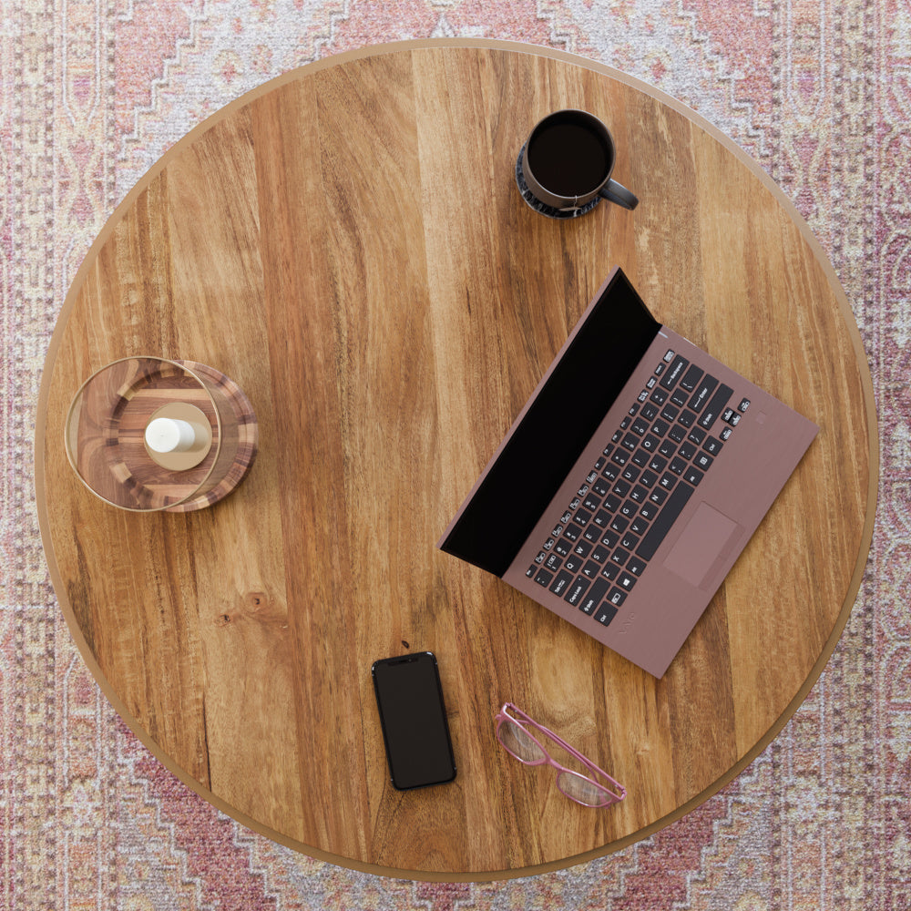International Lux Round Coffee Table Sindoori Mango