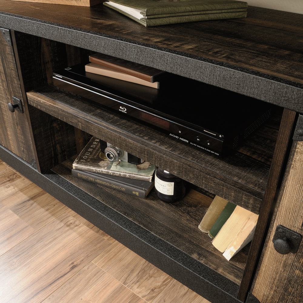 Steel River Industrial Credenza TV Stand Carbon Oak