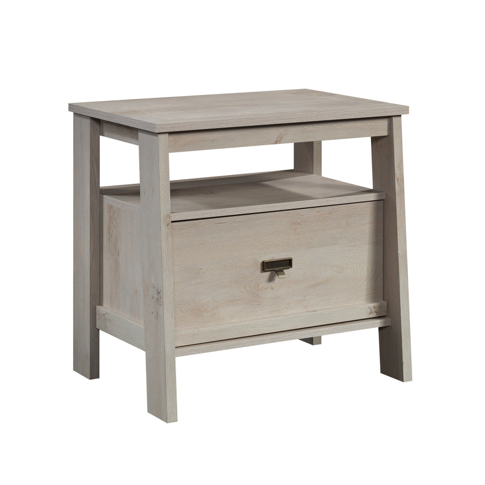 Sauder Trestle 1-Drawer Night Stand Chalked Chestnut