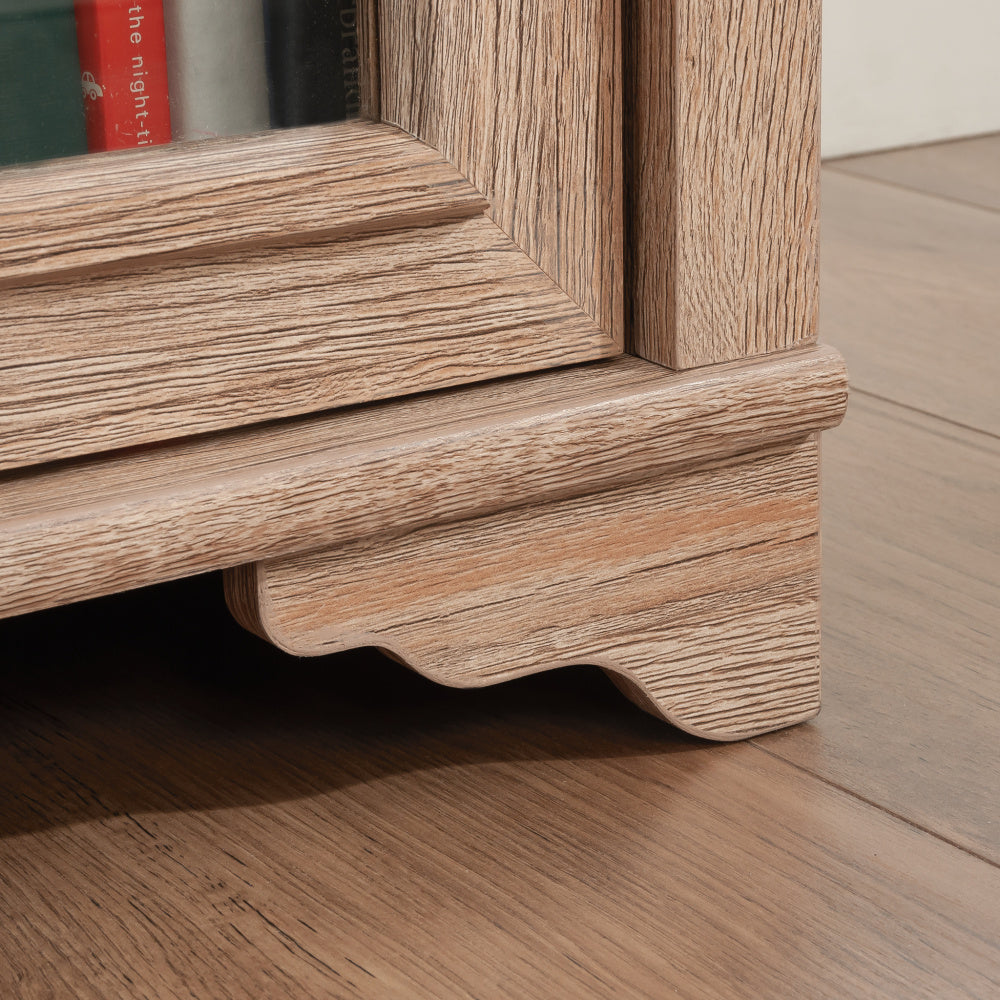 Sauder Rollingwood Engineered Wood Storage Credenza in Brushed Oak