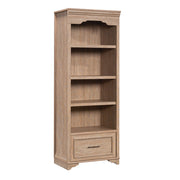 Rollingwood Bookcase with Drawer Brushed Oak