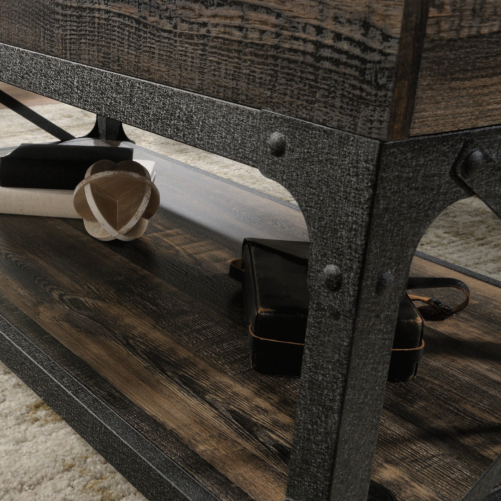 Steel River Rustic Lift-Top Coffee Table Carbon Oak