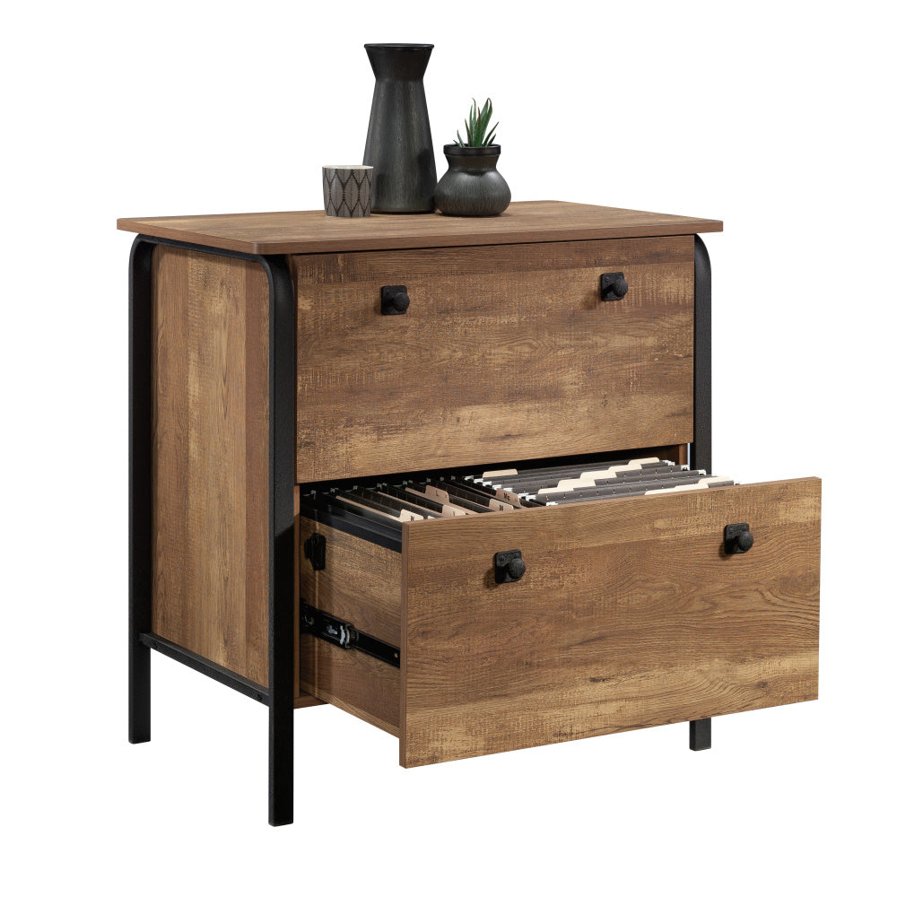 Sauder Station House 2-Drawer Lateral File Cabinet, Etched Oak Finish