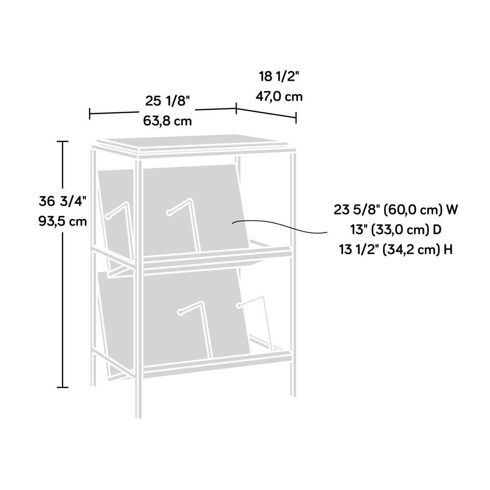 Sauder Nova Loft Engineered Wood Accent Storage in Kiln Acacia/Brown Finish