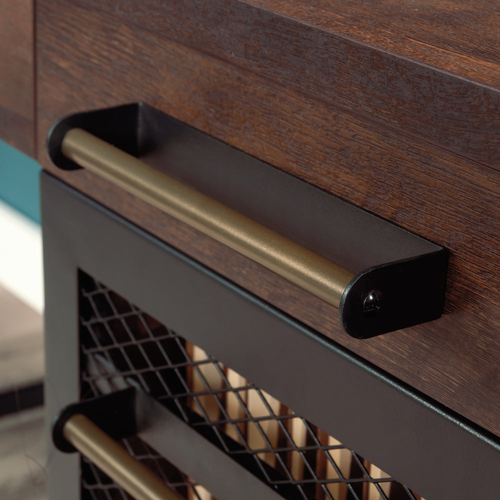 Sauder Briarbrook Computer Desk with Hutch, Barrel Oak Finish