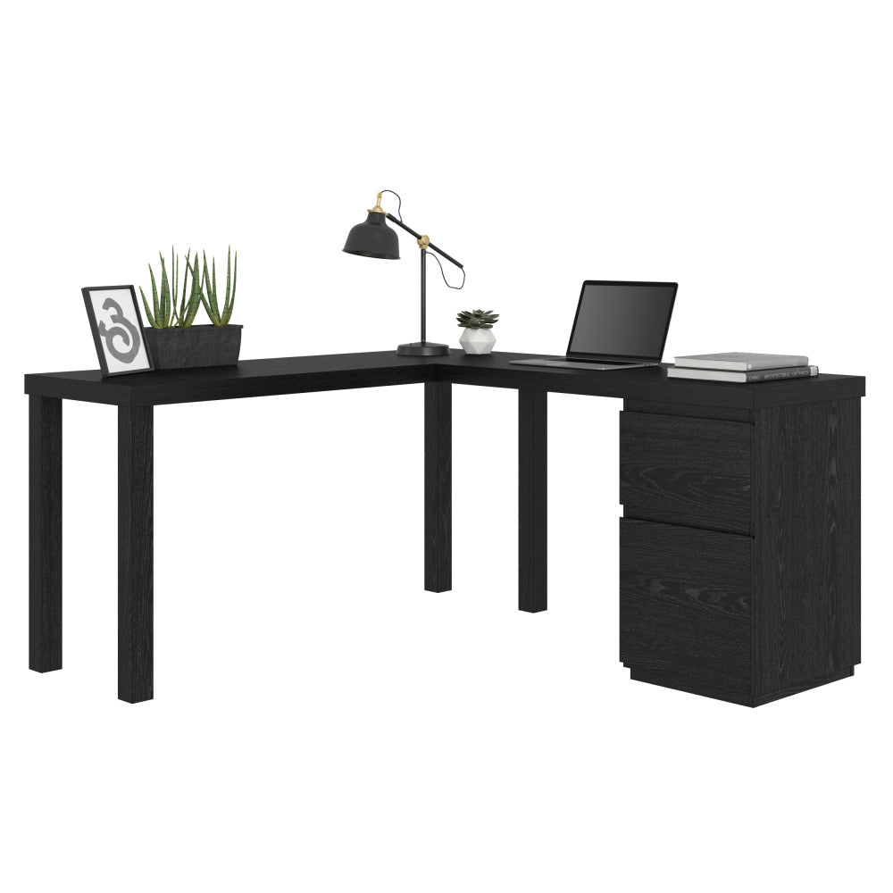 Sauder Furniture Sauder Select L-Shaped Desk with File Drawer Bourbon Oak