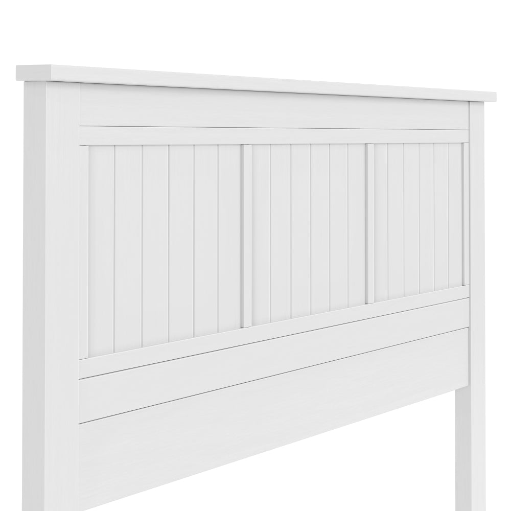 Walton Window Pane Wood Queen Panel Headboard - White
