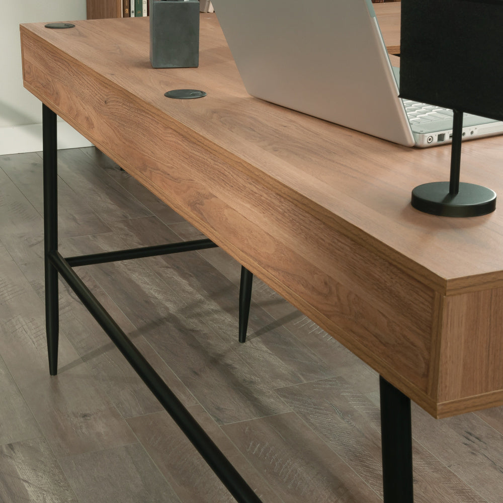 Sauder Ambleside Modern L-Shaped Desk, Serene Walnut Finish