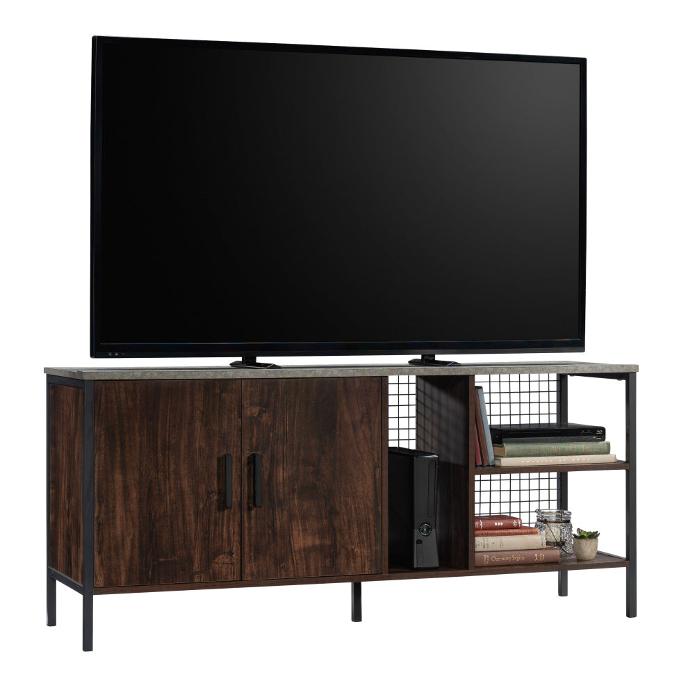 Market Commons TV Credenza Rich Walnut with Slate