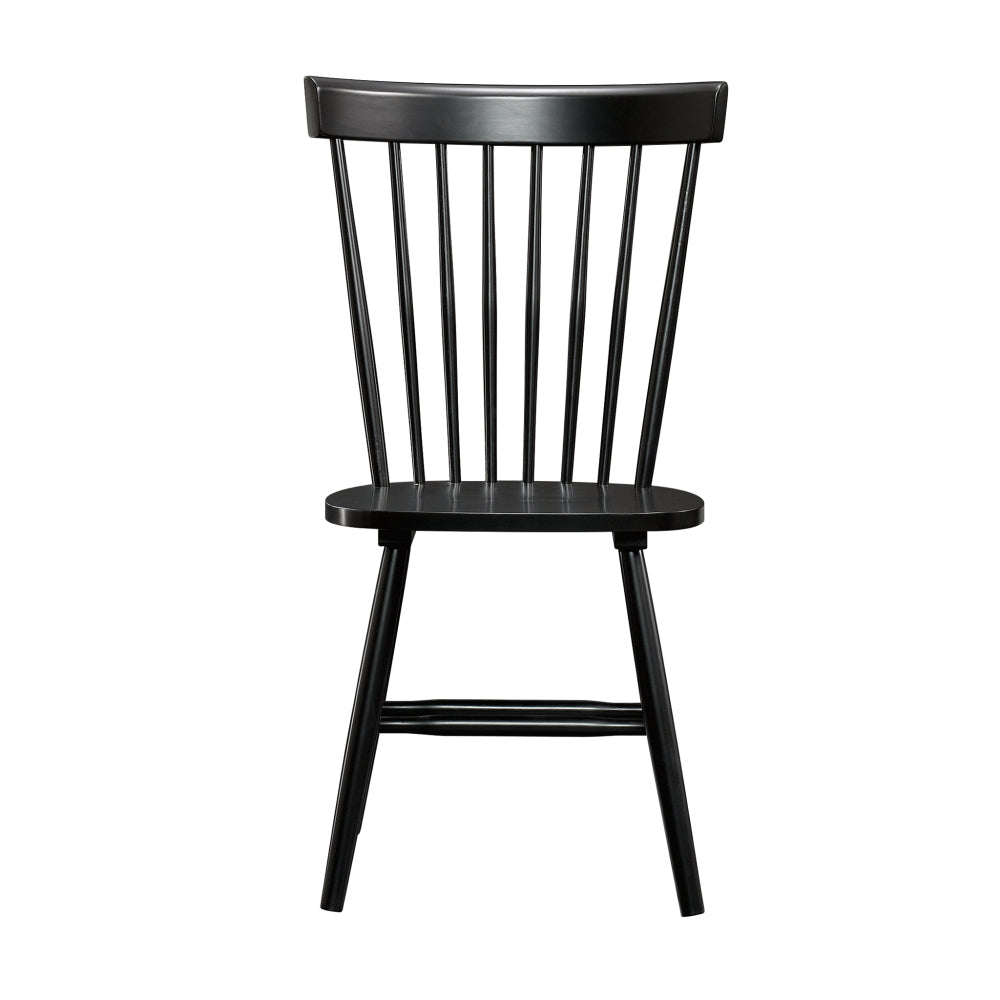 Sauder New Grange Spindle Back Chairs, Black finish, L: 20.47" x W: 21.26" x H: 36.22"