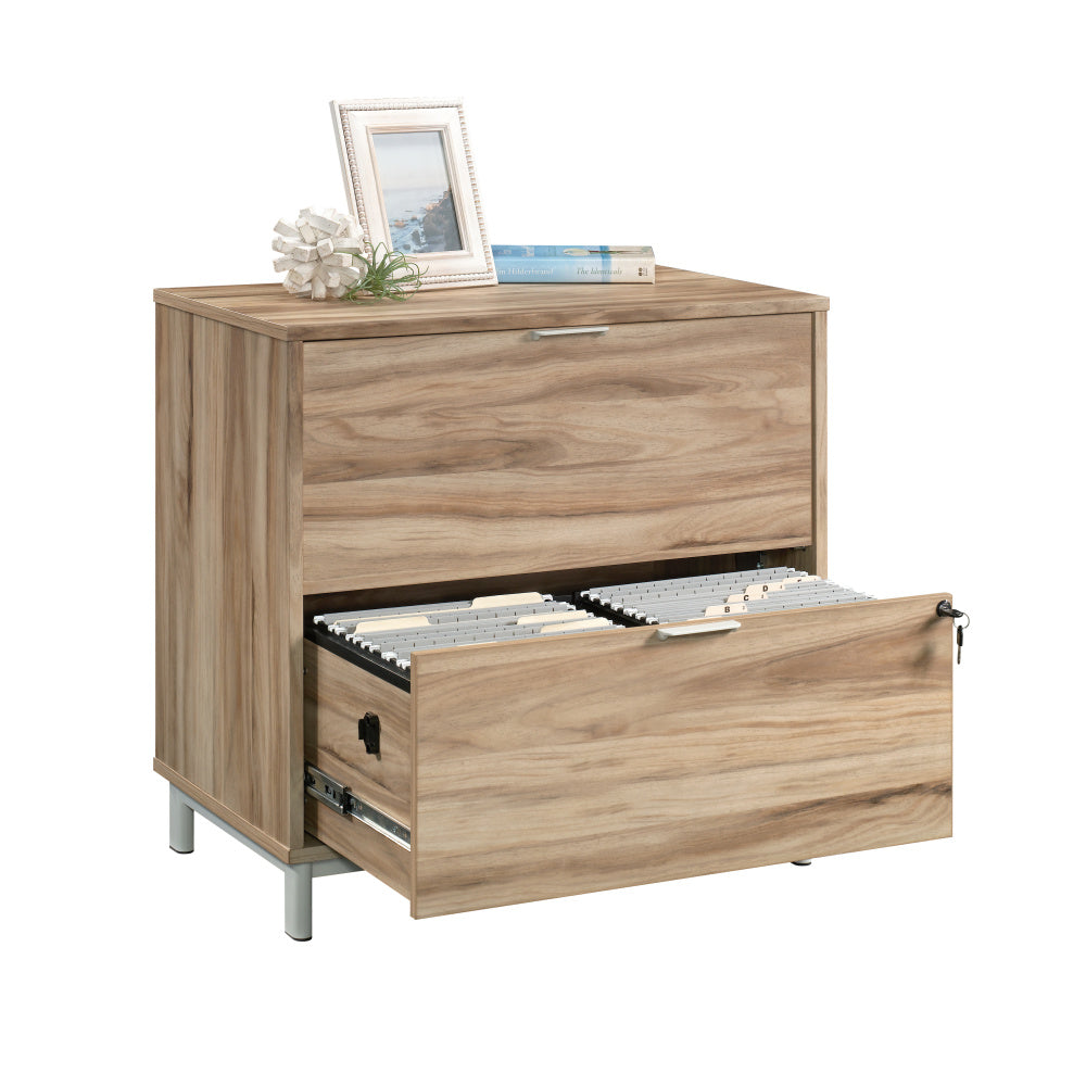 Sauder Portage Park Commercial Office File Cabinet, L: 30.35" x W: 19.45" x H: 29.76", Kiln Acacia Finish