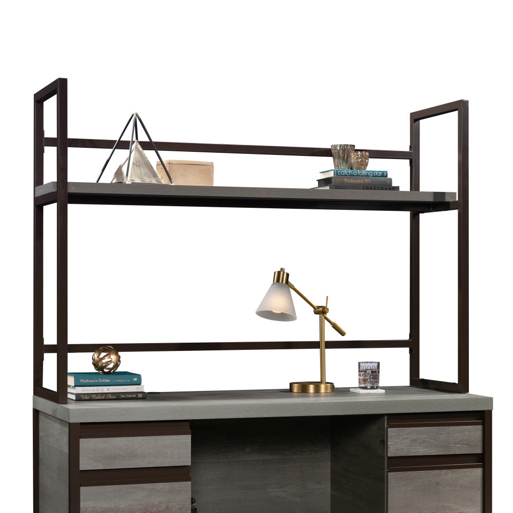 Sauder Manhattan Gate 66"W Hutch, Mystic Oak