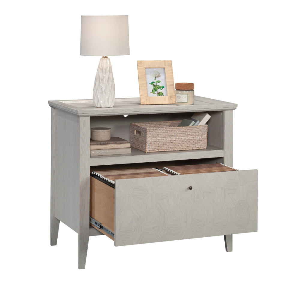 Sauder Larkin Ledge 1-Drawer Lateral File Cabinet, Glacier Oak Finish
