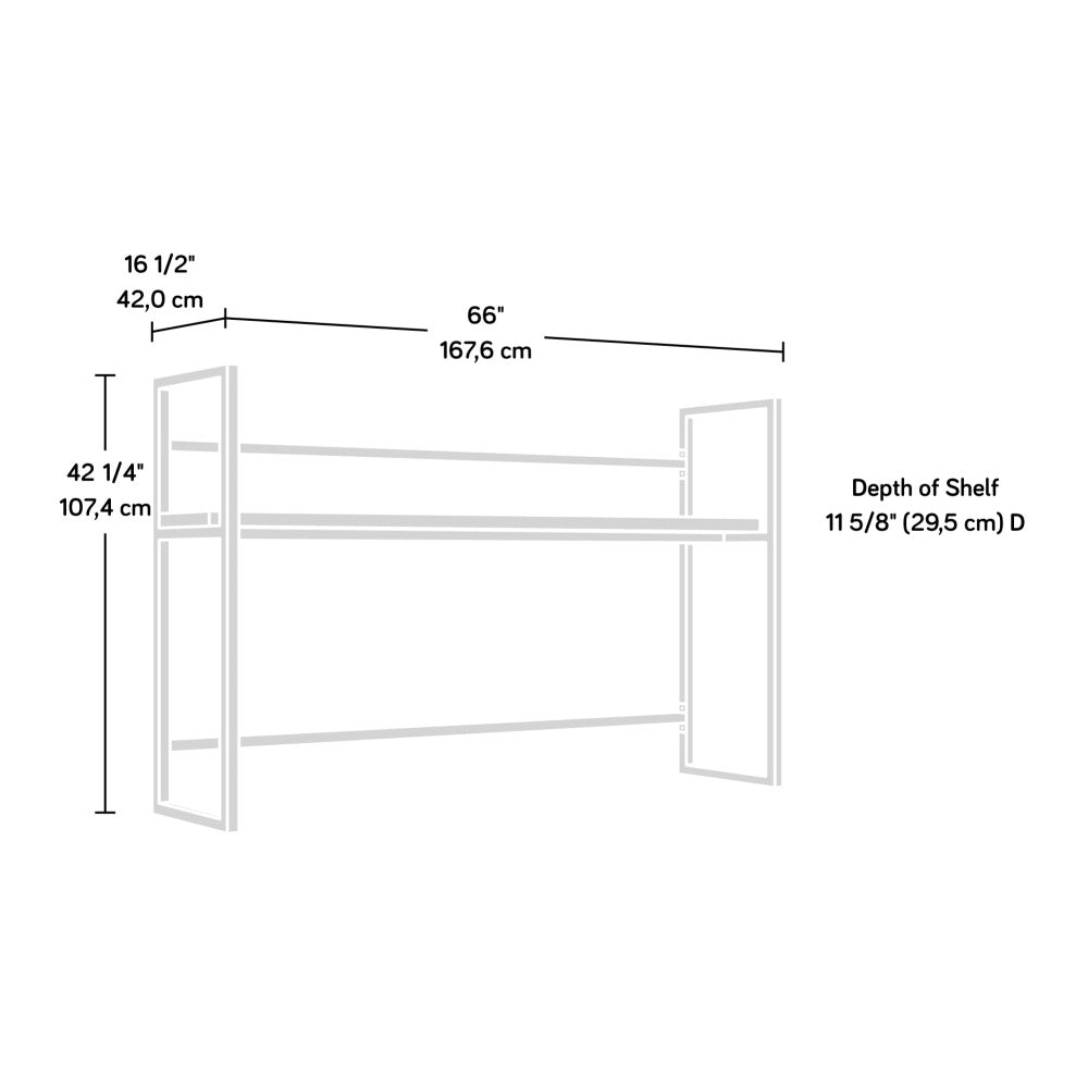 Manhattan Gate L-Shaped Desk & Hutch Mystic Oak