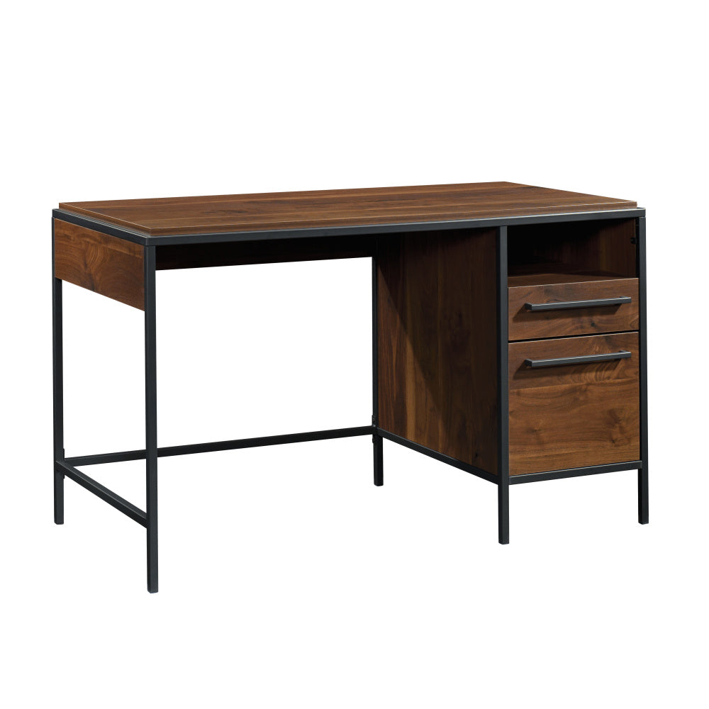 Home Office Desk with Drawers and Open Shelf