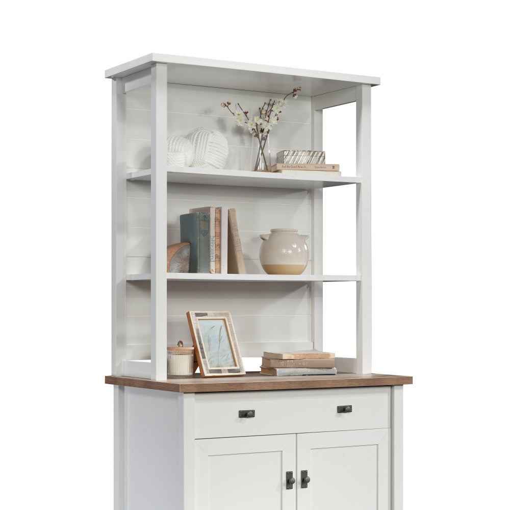 Sauder Cottage Road Library Hutch, White Finish