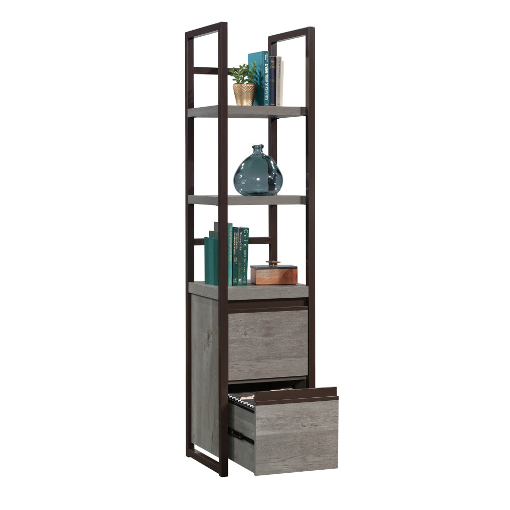 Manhattan Gate 2-Shelf Narrow Bookcase Mystic Oak