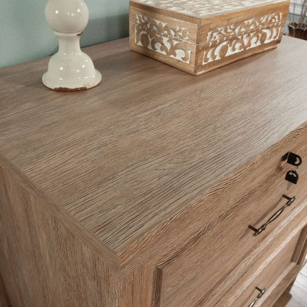 Sauder Rollingwood Lateral File, L: 31.5" x W: 20.0" x H: 29.76", Brushed Oak Finish