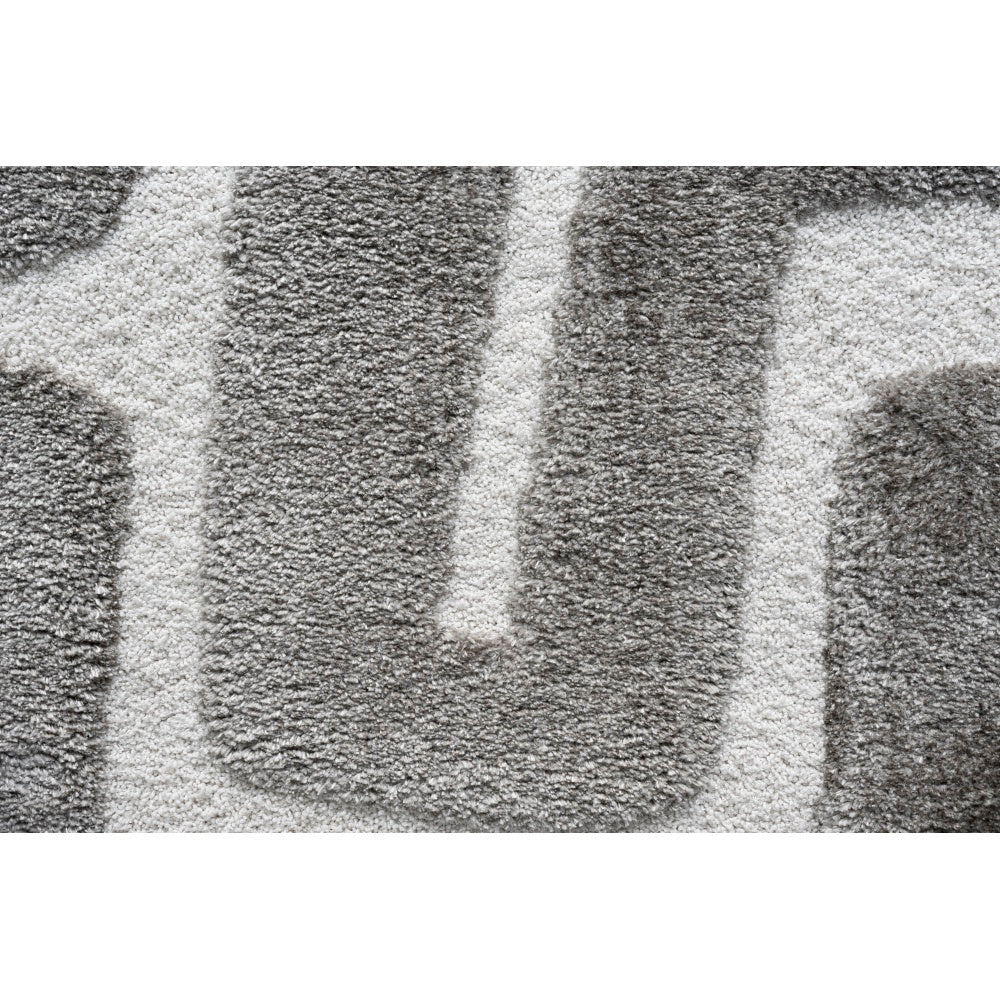 Lillian Gray and Ivory Recycled Polyester Area Rug