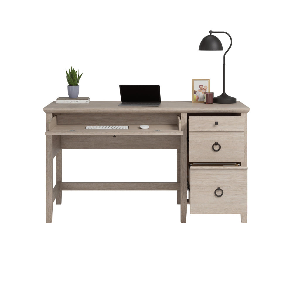 Sauder East Adara Single Pedestal Desk, Cascade Oak Finish