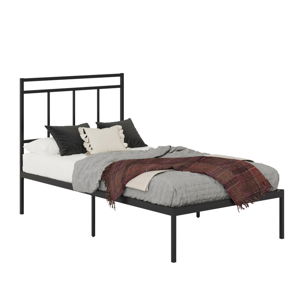 Sauder Cannery Bridge Twin Platform Bed With Headboard Black Finish