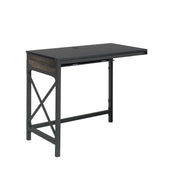 Sauder Foundry Road Engineered Wood/Metal 36" Desk Return in Carbon Oak