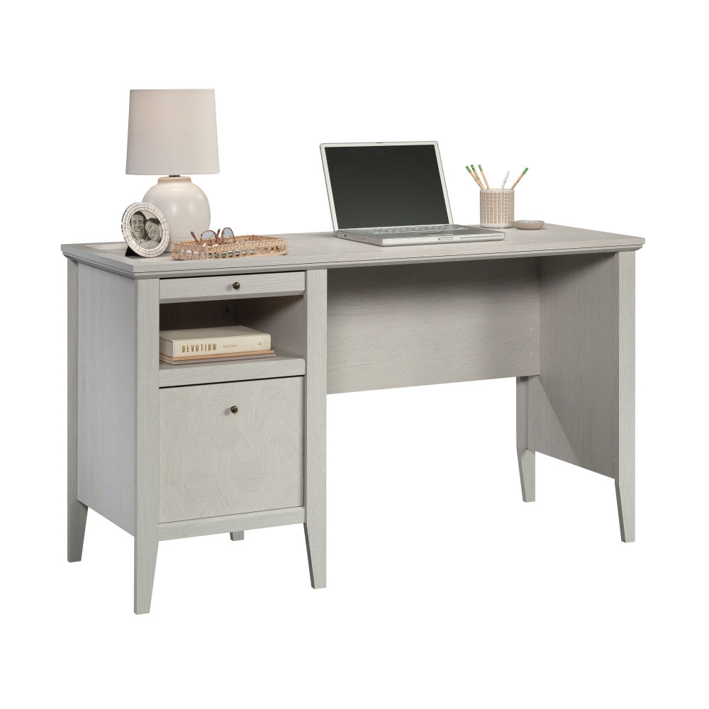 Larkin Ledge Single Pedestal Desk Glacier Oak