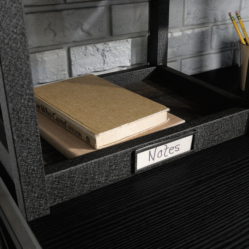 Sauder Foundry Road Engineered Wood 72" Desk Hutch in Carbon Oak