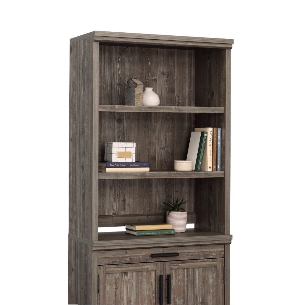 Aspen Post 2-Shelf Library Hutch Pebble Pine