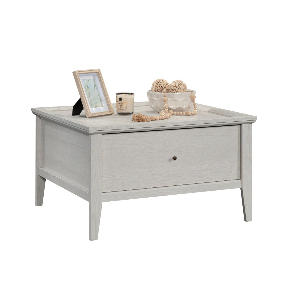 Sauder Larkin Ledge Coffee Table with Drawer, Glacier Oak Finish