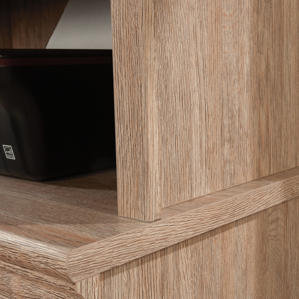 Sauder Rollingwood Engineered Wood Library Hutch in Brushed Oak Finish