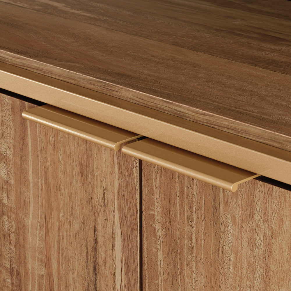 Sauder International Lux Modern TV Credenza Sindoori Mango