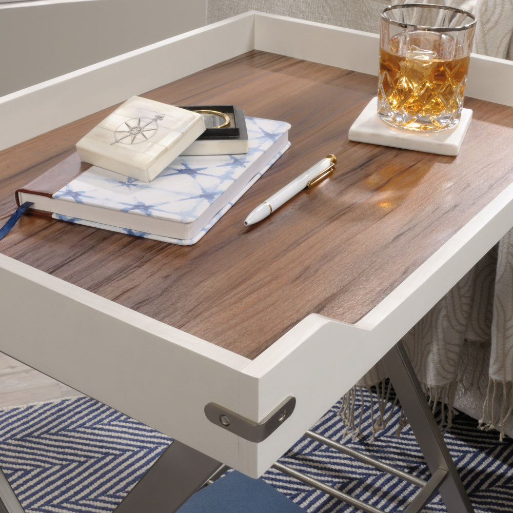 Vista Key Tray Top Side Table Pearl Oak