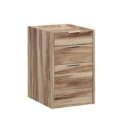 Sauder Bergen Circle Engineered Wood Mobile Pedestal in Kiln Acacia/Brown