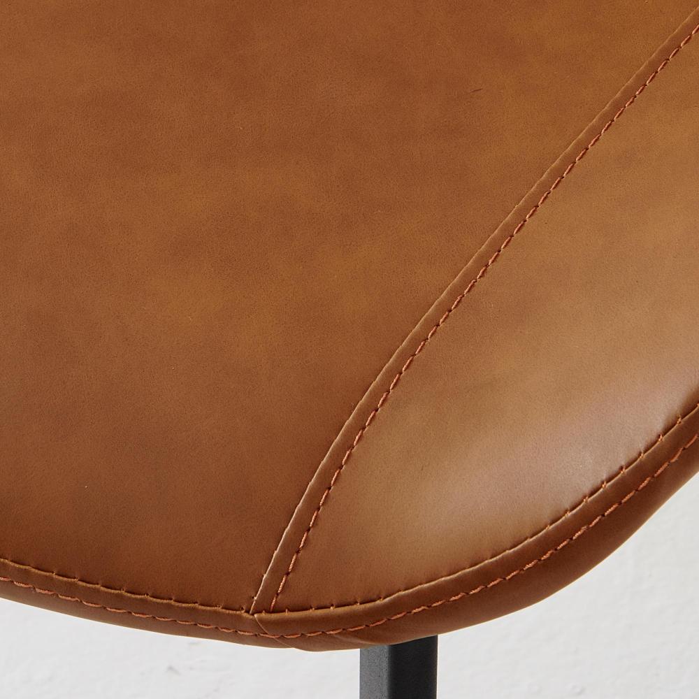 Dining Chairs 4PCS, Modern Kitchen & Dining Room Chairs, Upholstered Faux Leather Cushion Seat and Sturdy Metal Legs