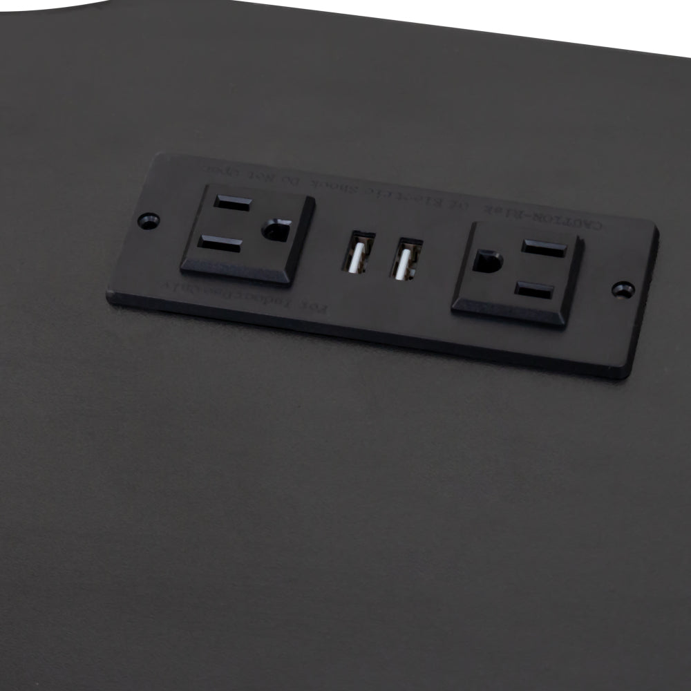 180 Wall Mounted Floating 80" TV Stand with 20 Color LEDs  and  Charging Station