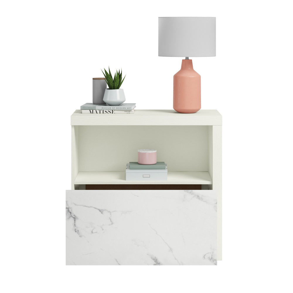 Sauder Hudson Court Lateral File Cabinet with Shelf, Pearl Oak Finish