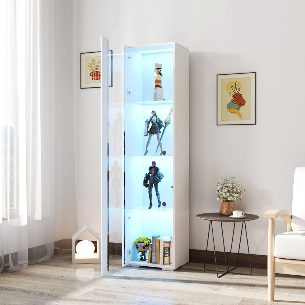 Side cabinet with aluminum strip lamp,